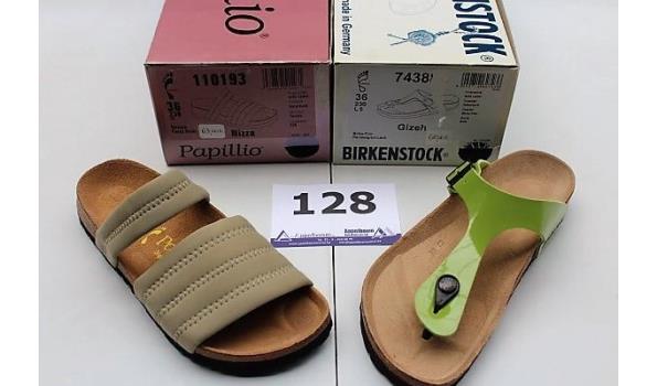 2 paar div sandalen BIRKENSTOCK en PAPILLIO, m36